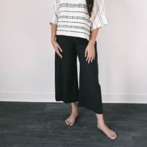 Jamie + the Jones Black Wide-Leg Pants